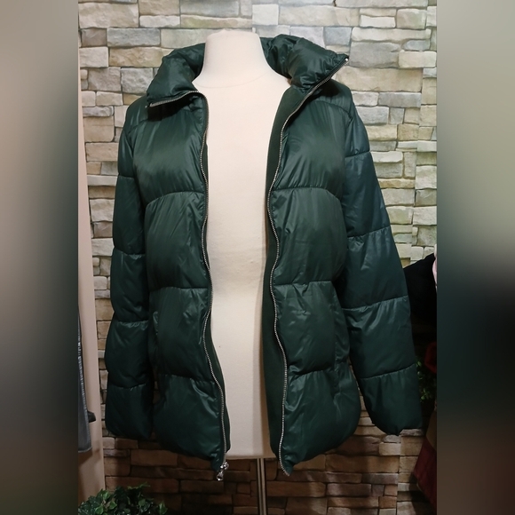 Old Navy Jackets & Blazers - Old Navy Womens Large Soft Green Puffer Zip Up Jacket